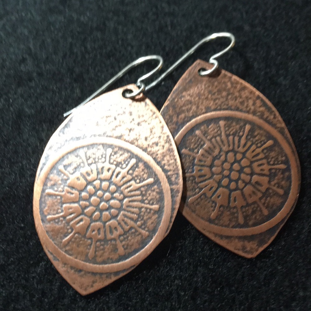 Copper earrings